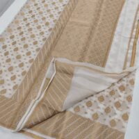 Saree white banarasi