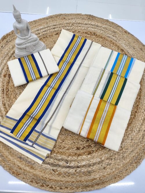 SETMUNDU GOLD SILVER AND COLOURS COMBINED