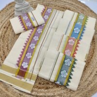 FIVE PETAL FLOWER PRINT SETMUNDU