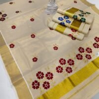 Kerala Saree Flower Emb