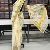 KERLALA SAREE FLOWER PRINT