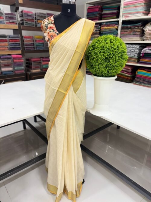 CHECKS COTTON SAREE