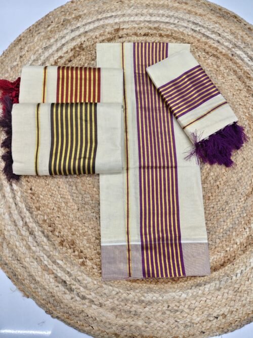 TISSUE COLOURED FANCY KARA SETMUNDU