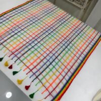 MUL MUL CHECKS SAREE