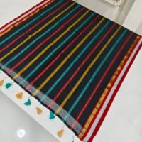 MUL MUL BLACK KASATA SAREE