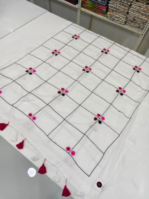 MUL MUL CHECKS EMBROIDERY