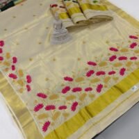 LOTUS EMBROIDERY SAREE