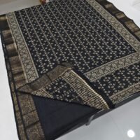 BLACK PRINTED SAREE