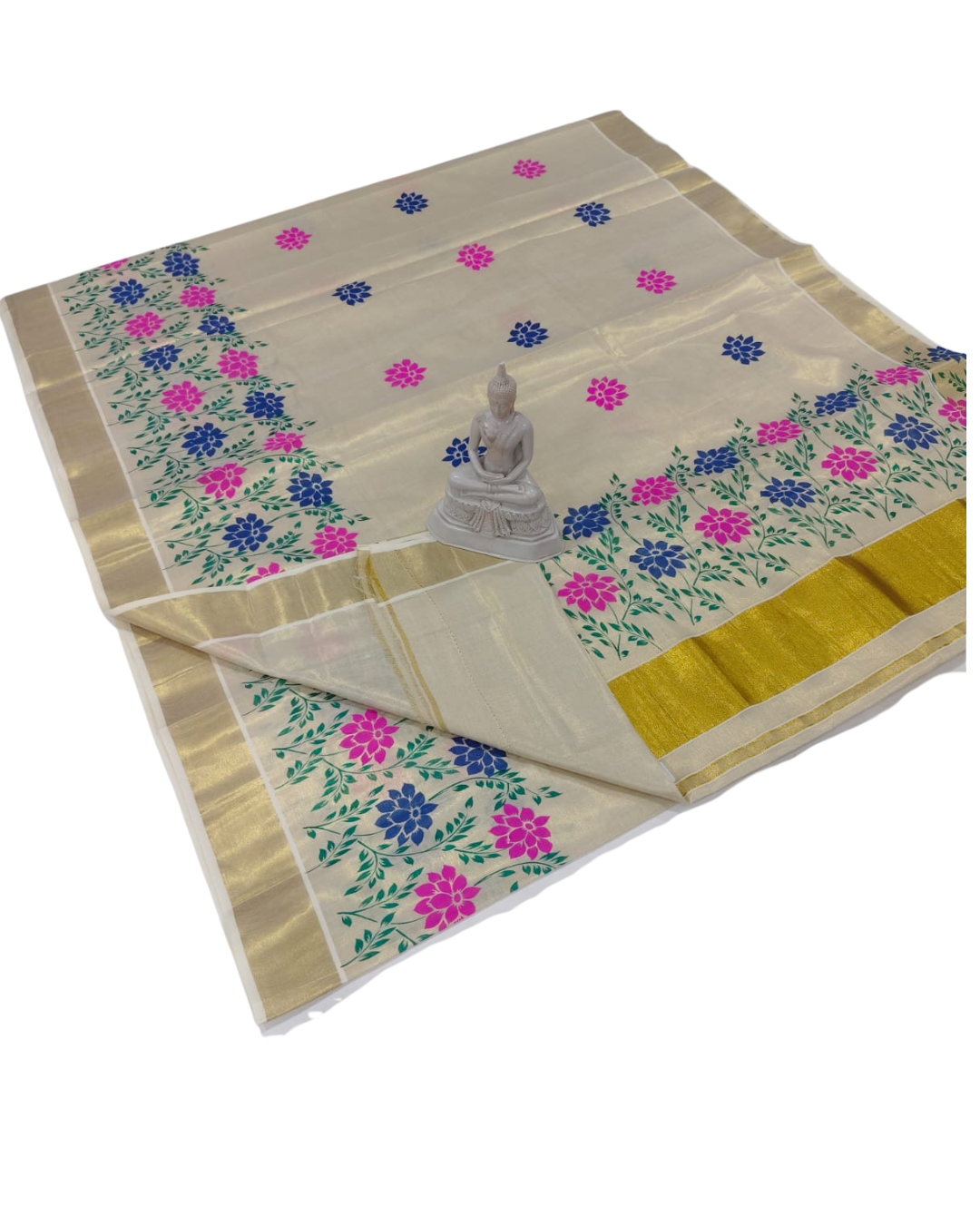 FLORAL PRINTED NEW KERALA SAREE