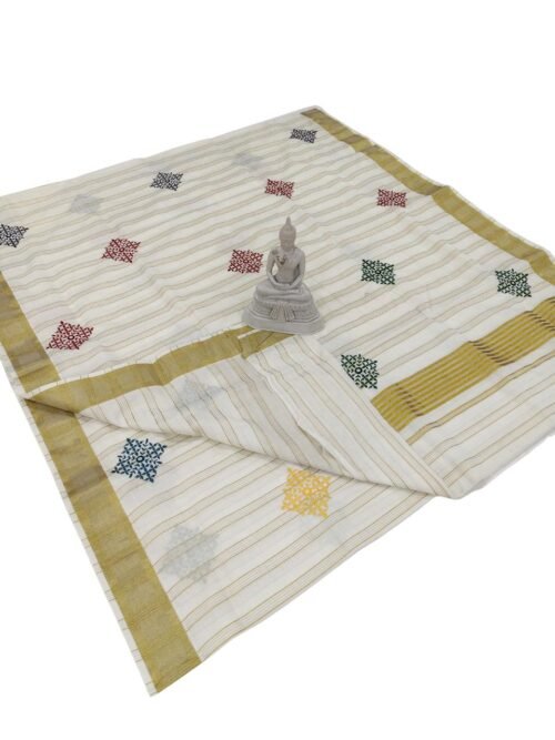 MULTI COLOUR DIAMOND EMBROIDERY SAREE