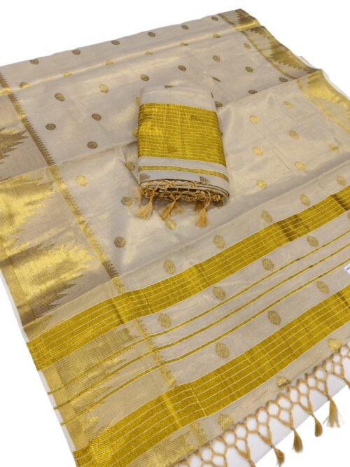 HEAVY POLKA JACKARD WORK SAREE