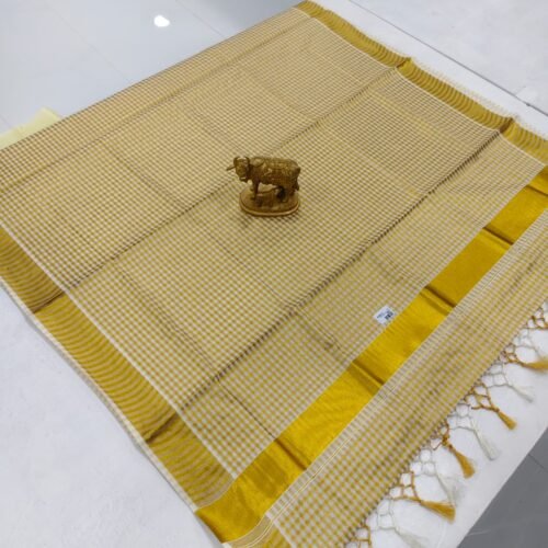 TISSUE CHECKED SET SAREE
