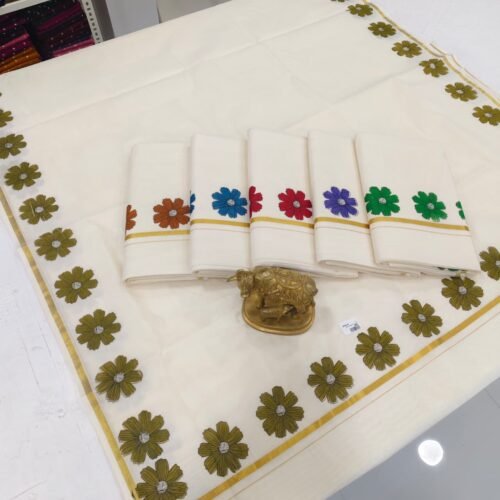 PULIYILAKARA FLOWER SET SAREE