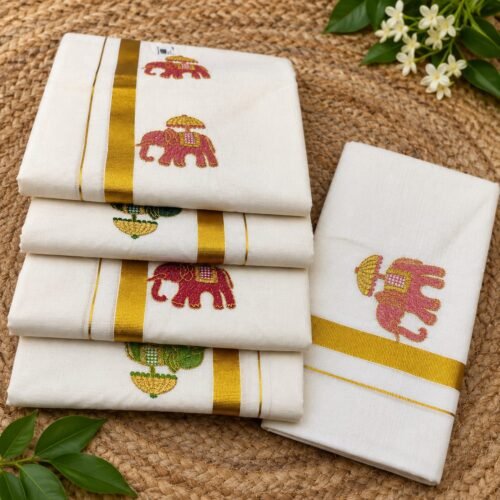 ELEPHNT EMBROIDERY DOUBLE MUND